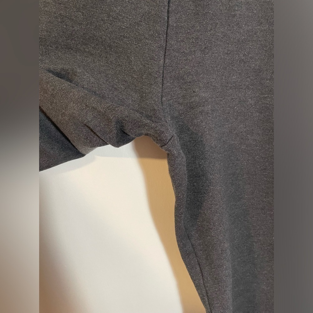 Gap Thick Gray Stretch Pull On Legging Pants With Ankle Zip Detail Size Medium - Picture 3 of 10